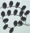 16 inch strand of 25x16mm Faceted Briolette Black Onyx